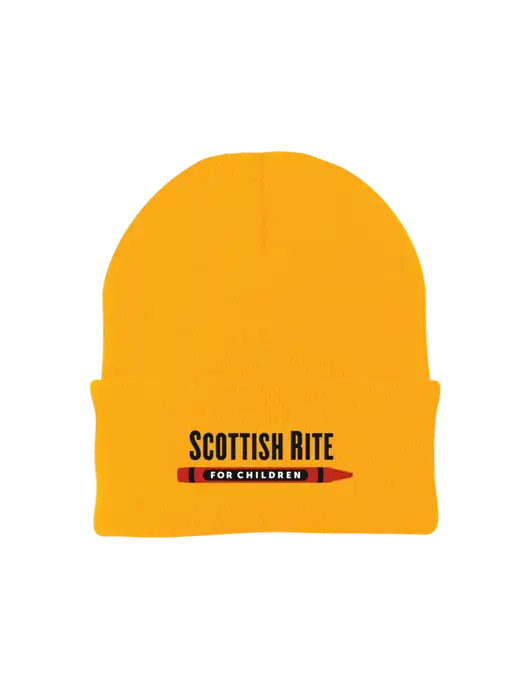 Gold Knit Cap w/Scottish Rite for Children Logo