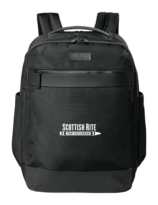 Brooks Brothers Oxford Black Backpack w/Scottish Rite for Children Logo