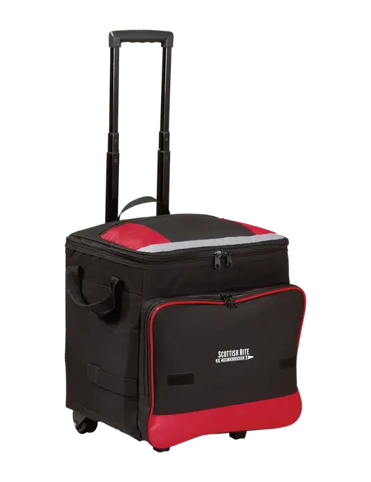 Red Rolling Cooler w/Scottish Rite for Children Logo