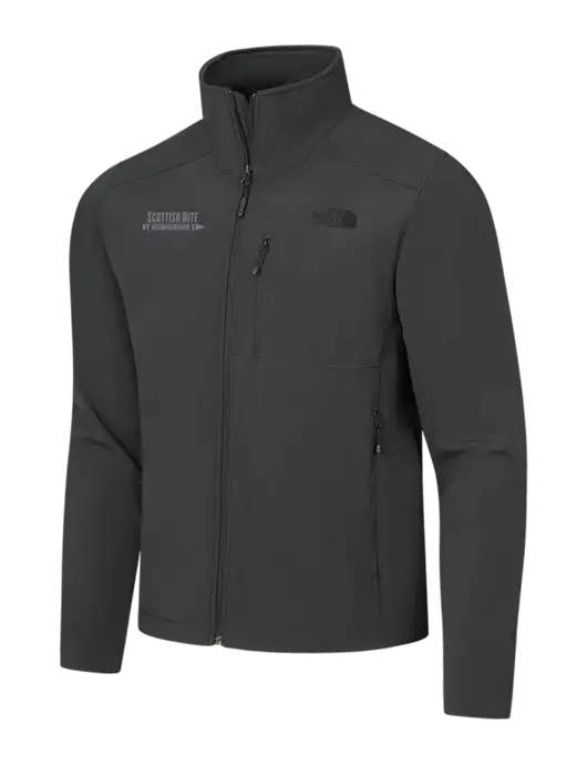 The North Face Dark Medium Grey Apex Barrier Soft Shell Jacket w/Scottish Rite for Children Logo