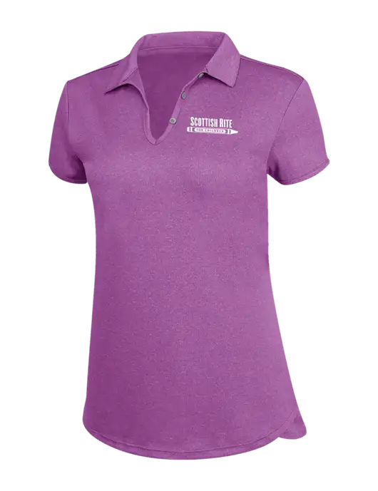 Womens Very Light Purple Trace Heather Polo w/Scottish Rite for Children Logo