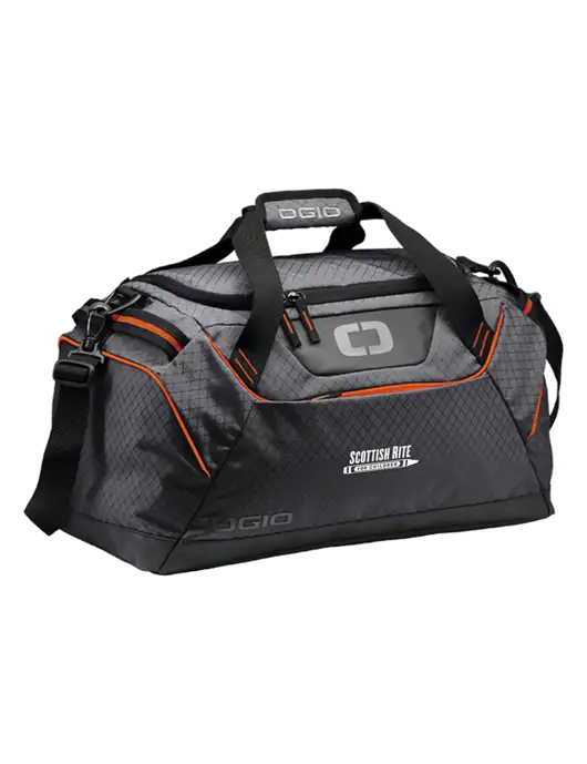 OGIO Tarmac/Orange Catalyst Duffle
 w/Scottish Rite for Children Logo