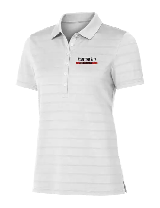 Callaway Womens Bright White Ventilated Polo w/Scottish Rite for Children Logo