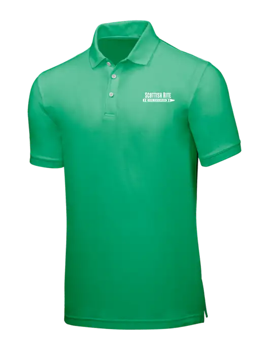 Kelly Green Core Classic Pique w/Scottish Rite for Children Logo