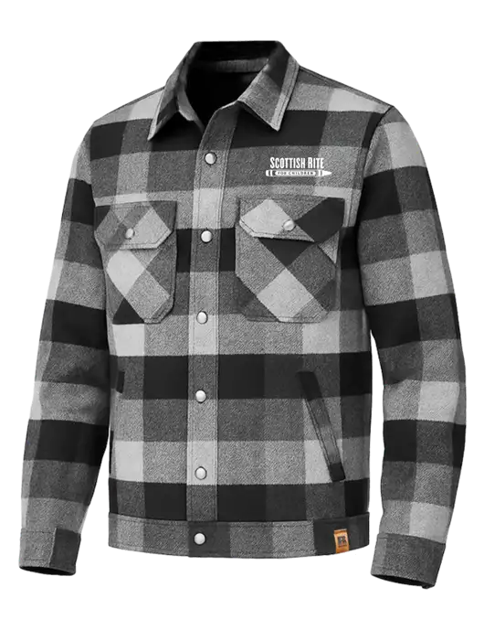 Russell Outdoors Black Plaid Basin Jacket w/Scottish Rite for Children Logo