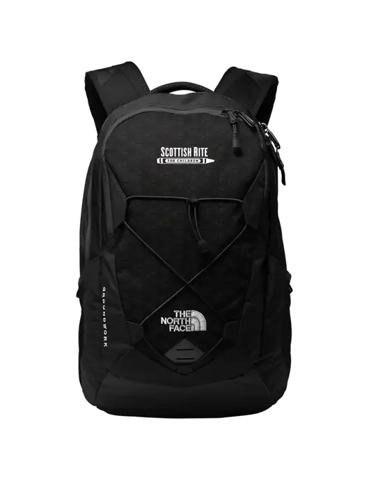 The North Face Black Groundwork Backpack w/Scottish Rite for Children Logo