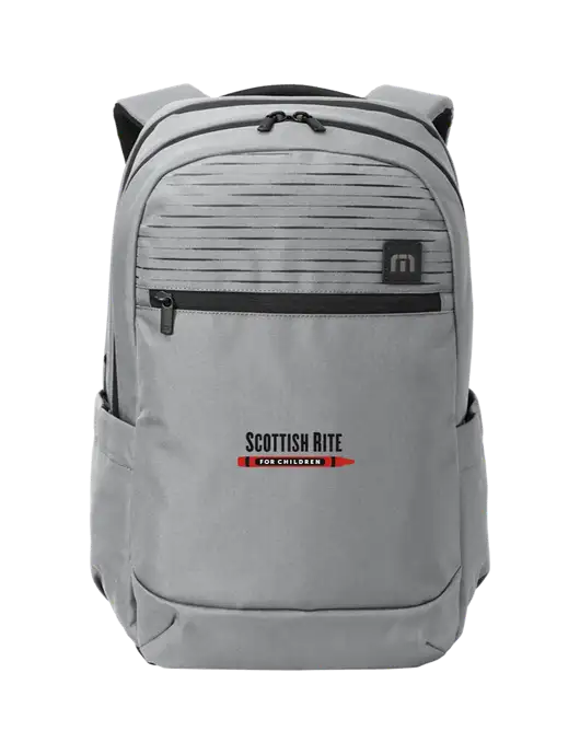 TravisMathew Light Grey Approach Backpack w/Scottish Rite for Children Logo
