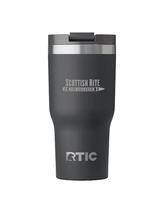 RTIC Essential 30 oz Charcoal Tumbler w/Scottish Rite for Children Logo