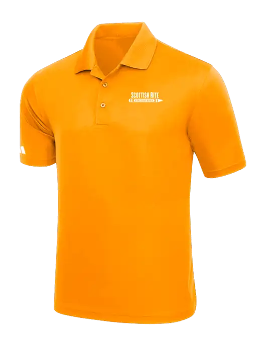 Adidas Bright Orange Basic Sport Polo w/Scottish Rite for Children Logo