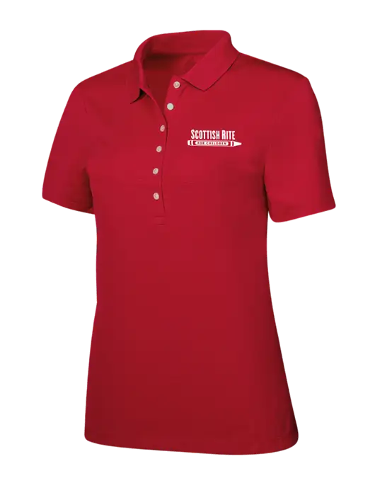 Callaway Womens Ottoman Red Polo w/Scottish Rite for Children Logo