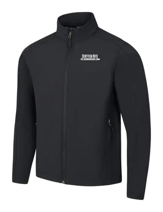 Black Core Soft Shell Jacket w/Scottish Rite for Children Logo