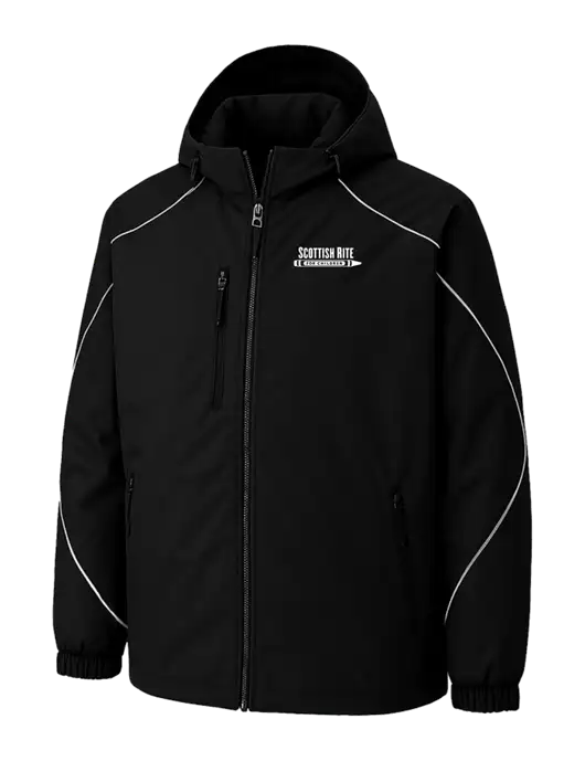 Angle 3-In-1 Black Jacket with Bonded Fleece Liner w/Scottish Rite for Children Logo, Scottish Rite for Children Logo