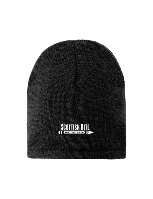 Black Fleece-Lined Beanie Cap w/Scottish Rite for Children Logo