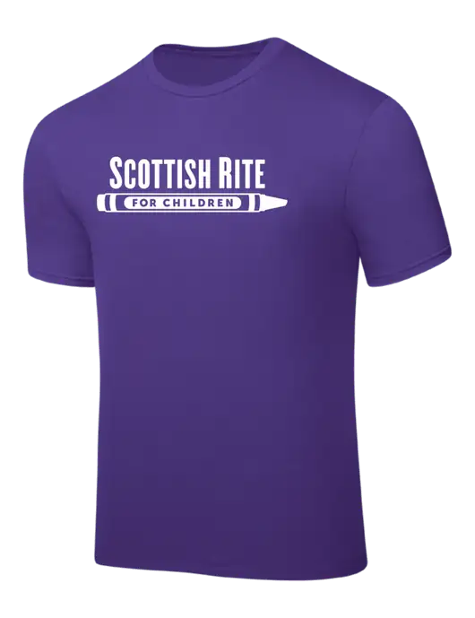 Purple PosiCharge Competitor Tee w/Scottish Rite for Children Logo