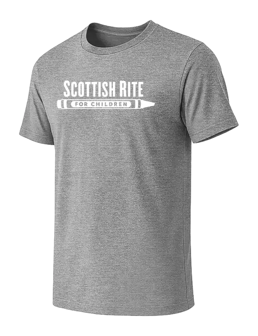 BELLA+CANVAS Heather Grey CVC Short Sleeve Tee w/Scottish Rite for Children Logo