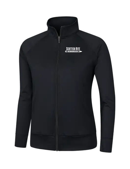 Womens Black NRG Fitness Jacket w/Scottish Rite for Children Logo
