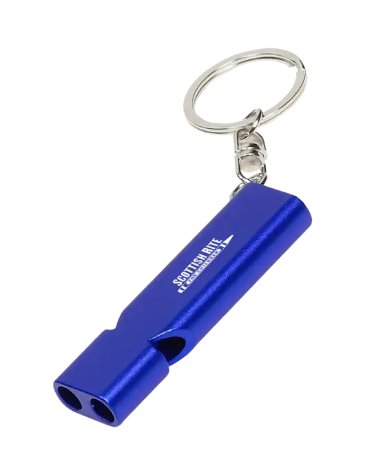 Quick Alert Blue Safety Whistle w/Scottish Rite for Children Logo