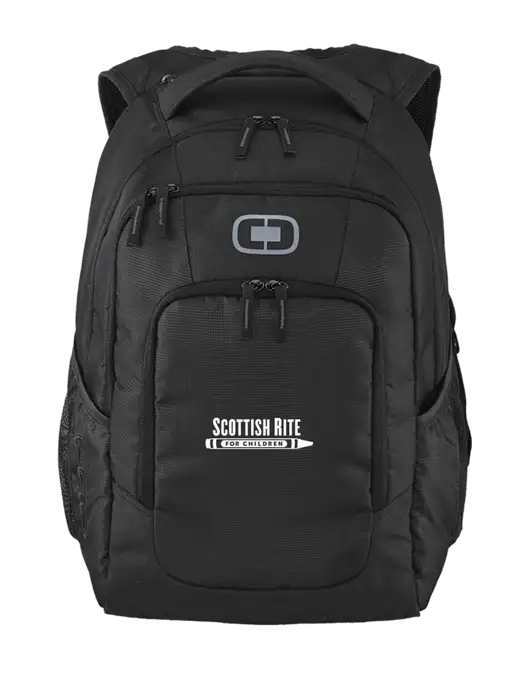 OGIO Black Logan Laptop Backpack
 w/Scottish Rite for Children Logo