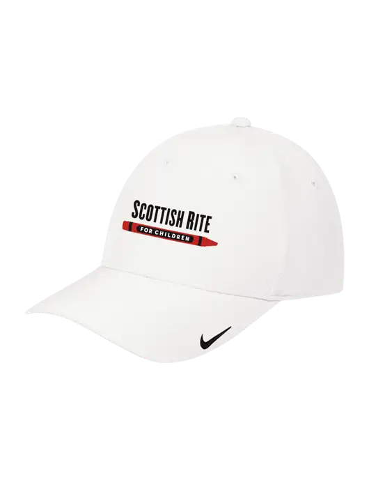 Nike White Dri-FIT Legacy Cap w/Scottish Rite for Children Logo