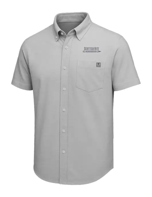HUK Light Grey Kona Solid Shirt w/Scottish Rite for Children Logo