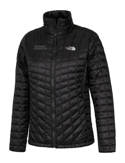 North Face Womens Black ThermoBall Trekker Jacket w/Scottish Rite for Children Logo