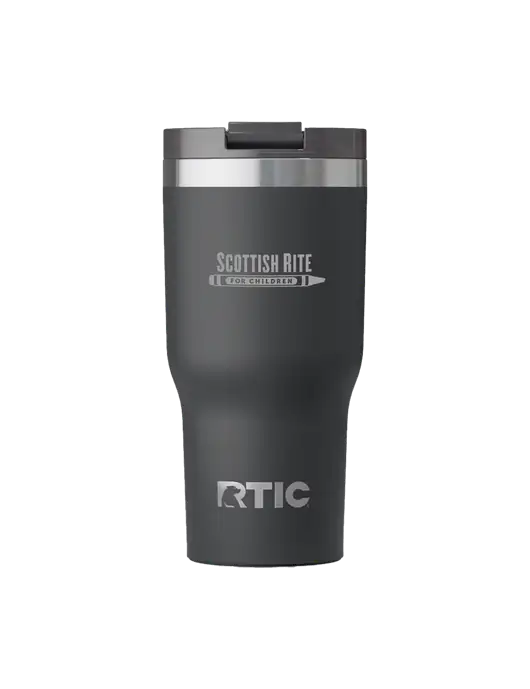 RTIC Essential 20 oz Charcoal Tumbler w/Scottish Rite for Children Logo