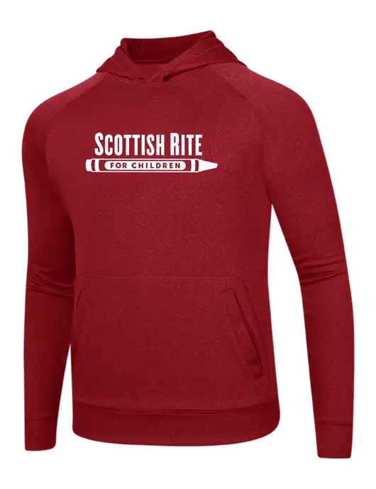 Tech True Red Fleece Hooded Sweatshirt w/Scottish Rite for Children Logo