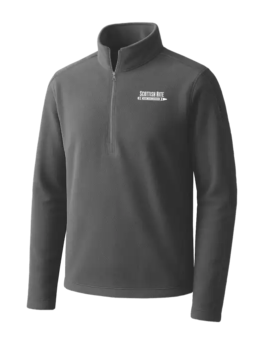 Medium Grey Microfleece 1/2 Zip Pullover w/Scottish Rite for Children Logo