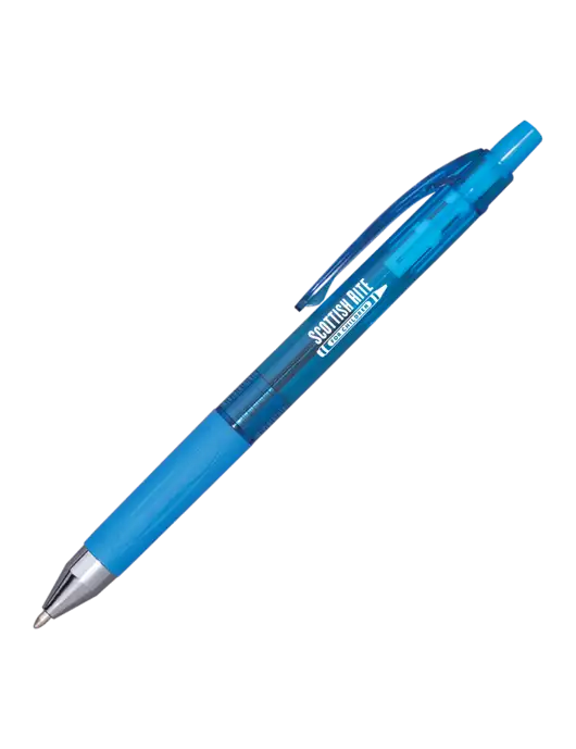 Translucent Blue Tint Pen - Blue Ink w/Scottish Rite for Children Logo