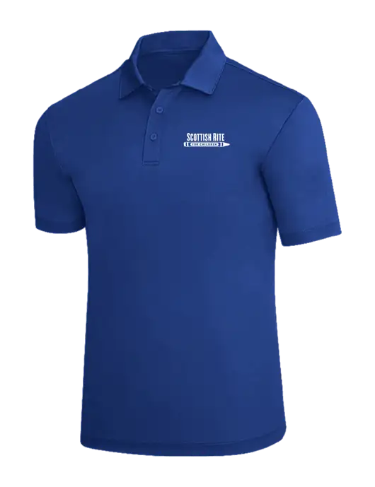 Dark Royal Silk Touch Polo w/Scottish Rite for Children Logo