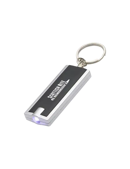 Simple Touch Black LED Keychain w/Scottish Rite for Children Logo
