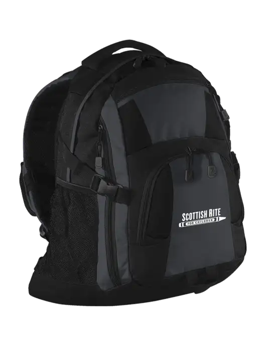 Urban Black/Grey/Black Laptop Backpack w/Scottish Rite for Children Logo