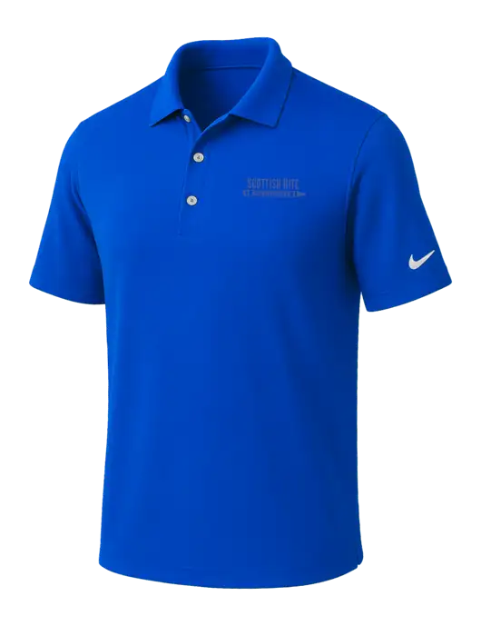 NIKE Royal Dri-Fit Micro Pique Polo w/Scottish Rite for Children Logo