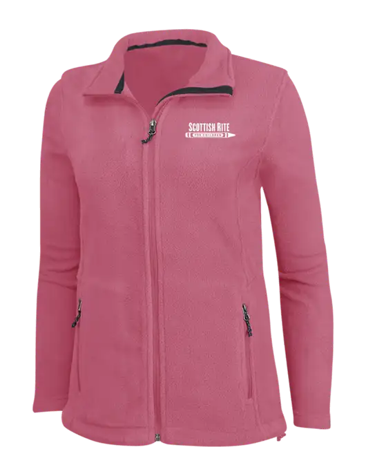 Womens Pink Fleece Jacket w/Scottish Rite for Children Logo