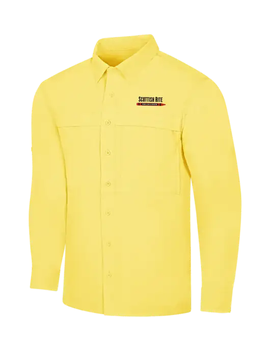 Yellow Long Sleeve UV Daybreak Shirt w/Scottish Rite for Children Logo