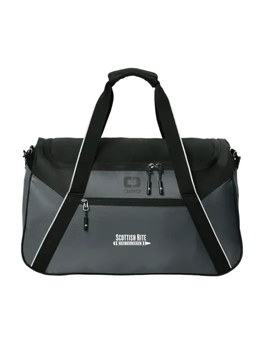 OGIO Dark Medium Grey/Black Inception Duffel w/Scottish Rite for Children Logo