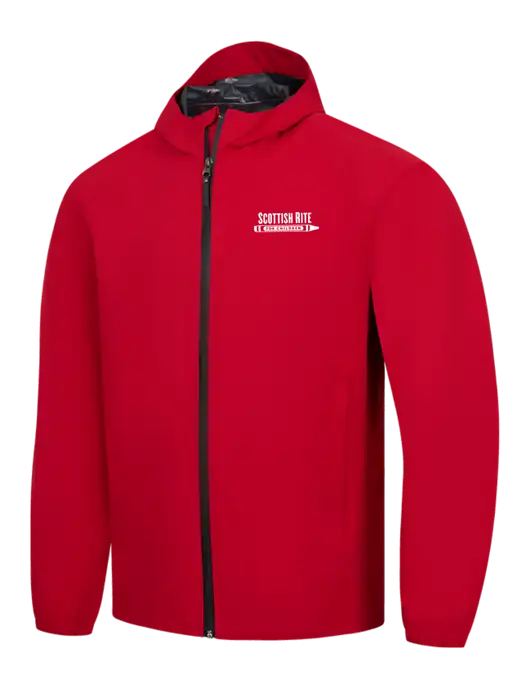 Red Essential Rain Jacket w/Scottish Rite for Children Logo