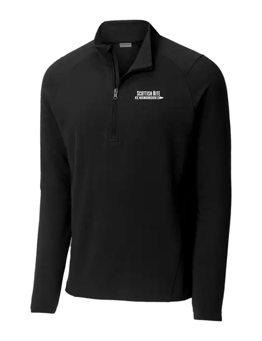 Sport-Wick Flex Fleece Black 1/4-Zip w/Scottish Rite for Children Logo