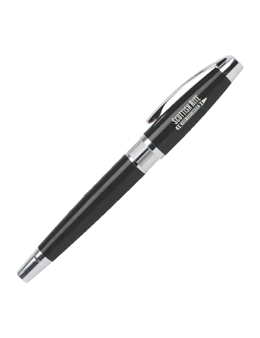 Masscotti Black Rollerball Pen - Black Ink w/Scottish Rite for Children Logo