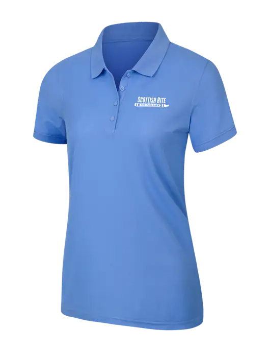 Carolina Blue Womens Core Classic Pique Polo w/Scottish Rite for Children Logo