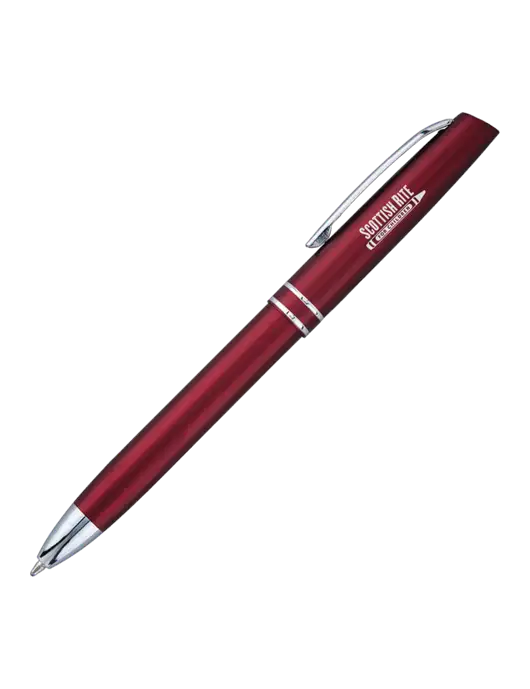 Maroon Anguilla Black Ink Pen w/Scottish Rite for Children Logo