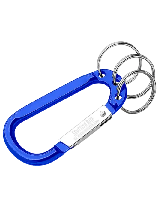 Royal 3 Ring Carabiner Clip w/Scottish Rite for Children Logo