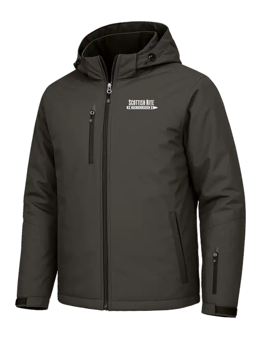 Cold Weather Vortex Dark Grey/ Black Waterproof 3-in-1 Jacket with Detachable Hood w/Scottish Rite for Children Logo, Scottish Rite for Children Logo