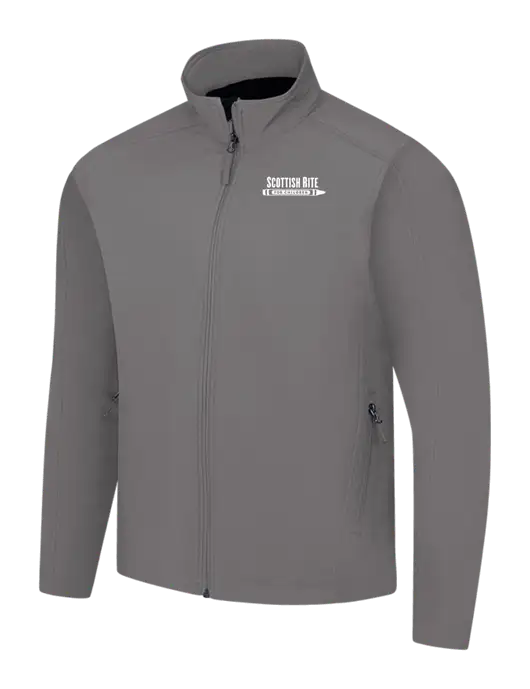 Medium Grey Core Soft Shell Jacket w/Scottish Rite for Children Logo