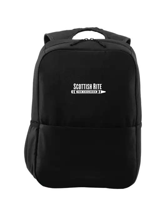 Access Square Laptop Black Backpack w/Scottish Rite for Children Logo