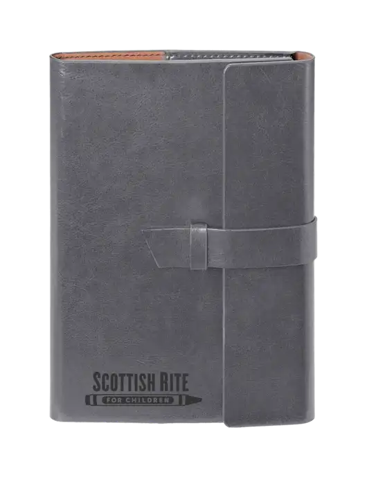 Fabrizio Grey 6.875 x 9.56 Portfolio w/Scottish Rite for Children Logo