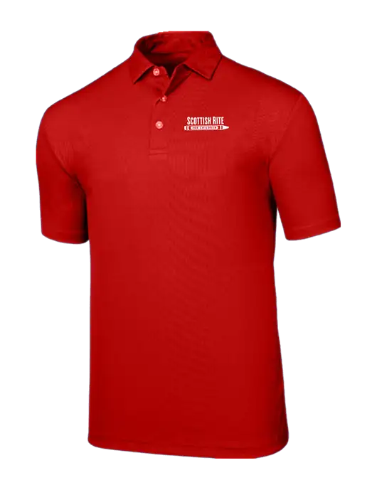 Callaway Birdseye Red Polo w/Scottish Rite for Children Logo