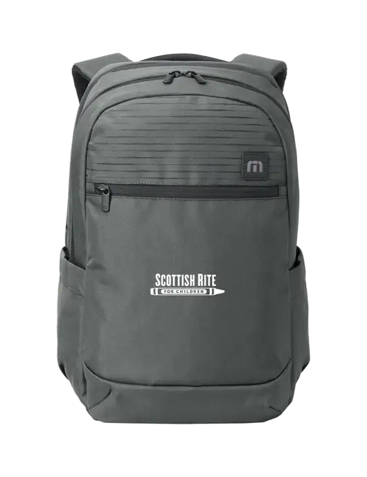 TravisMathew Dark Medium Grey Approach Backpack w/Scottish Rite for Children Logo