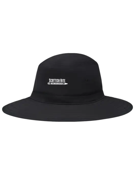 Black Booney Sun Hat w/Scottish Rite for Children Logo
