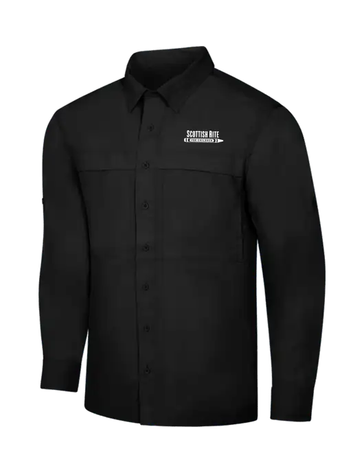 Black Long Sleeve UV Daybreak Shirt w/Scottish Rite for Children Logo